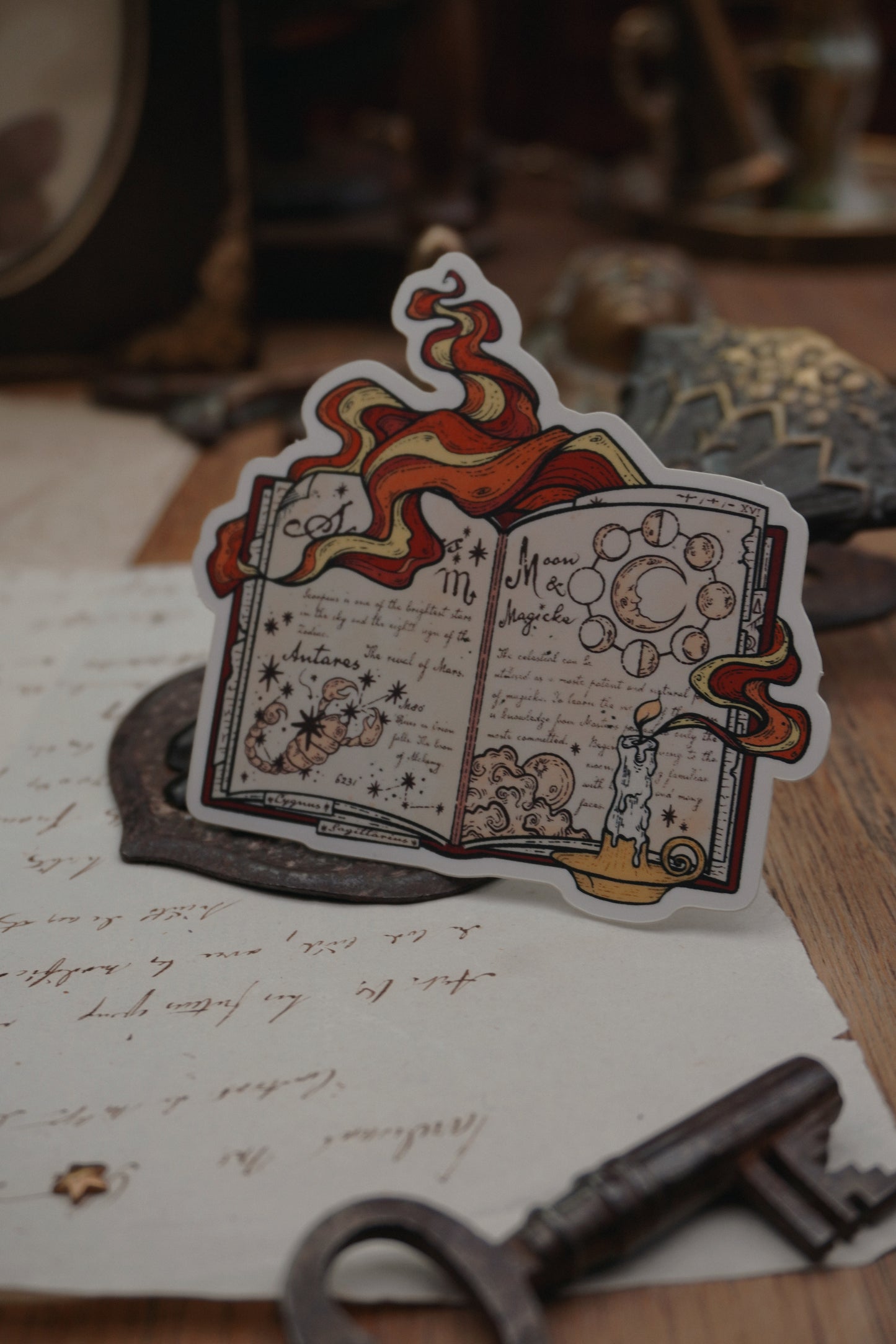 Celestial book sticker | Matte