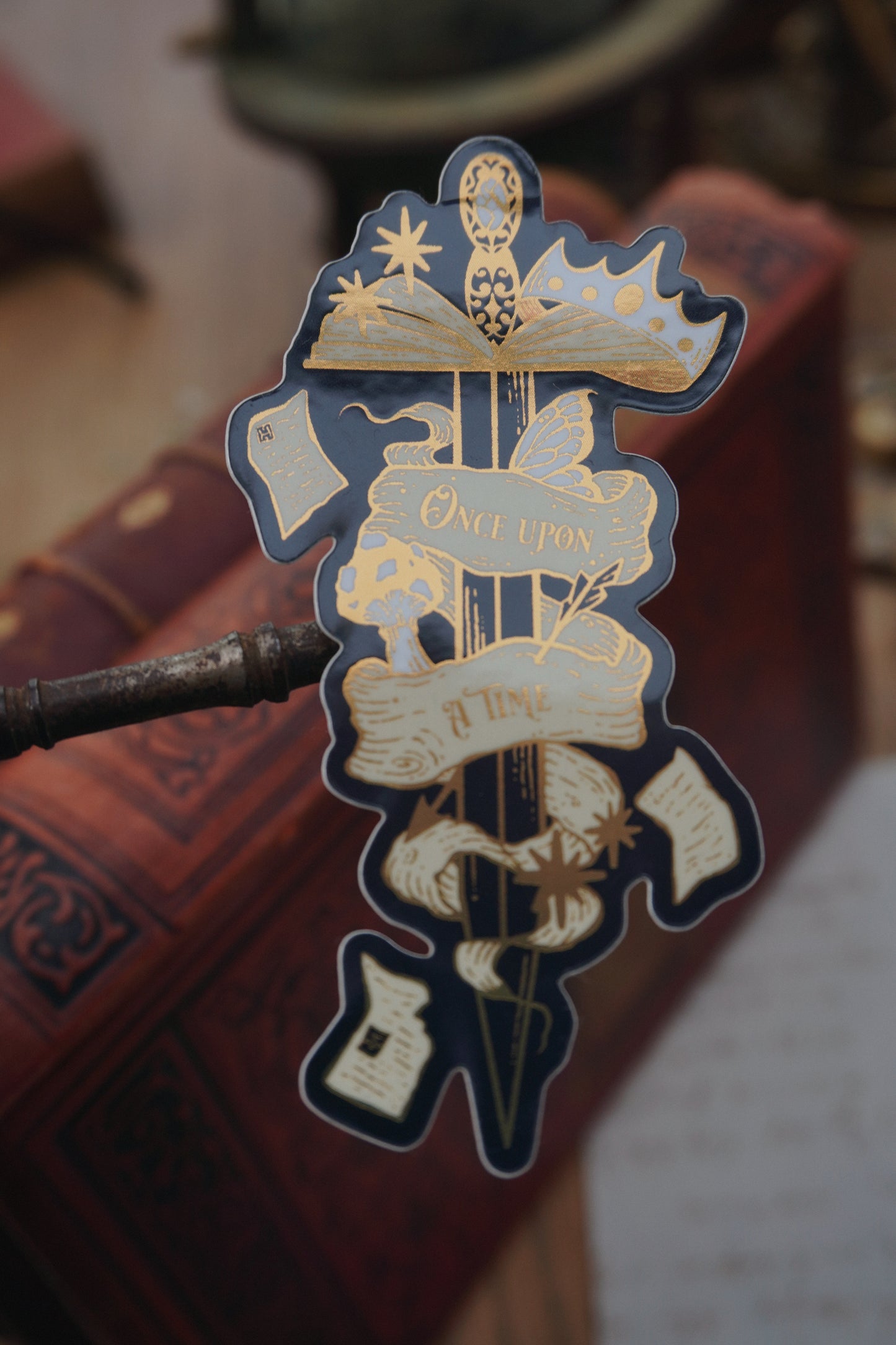 Once Upon a Time sticker | Gold Mirror details