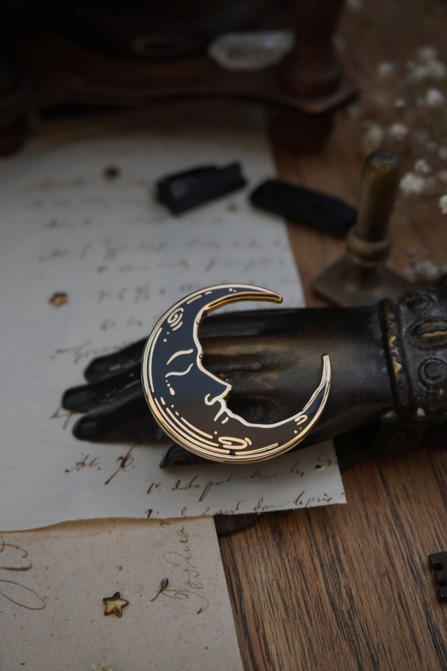 Man in the Moon Enamel Pin