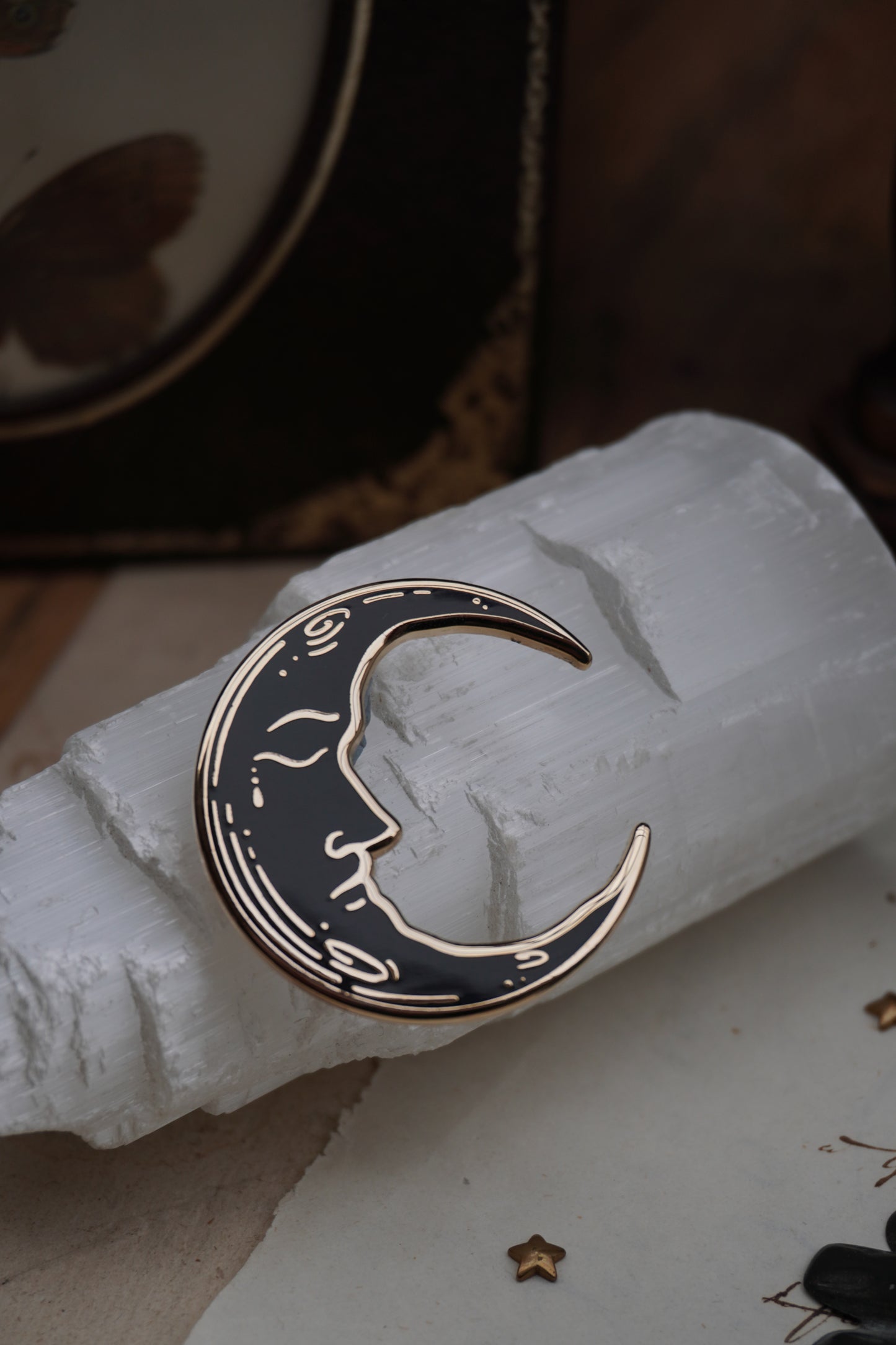 Man in the Moon Enamel Pin