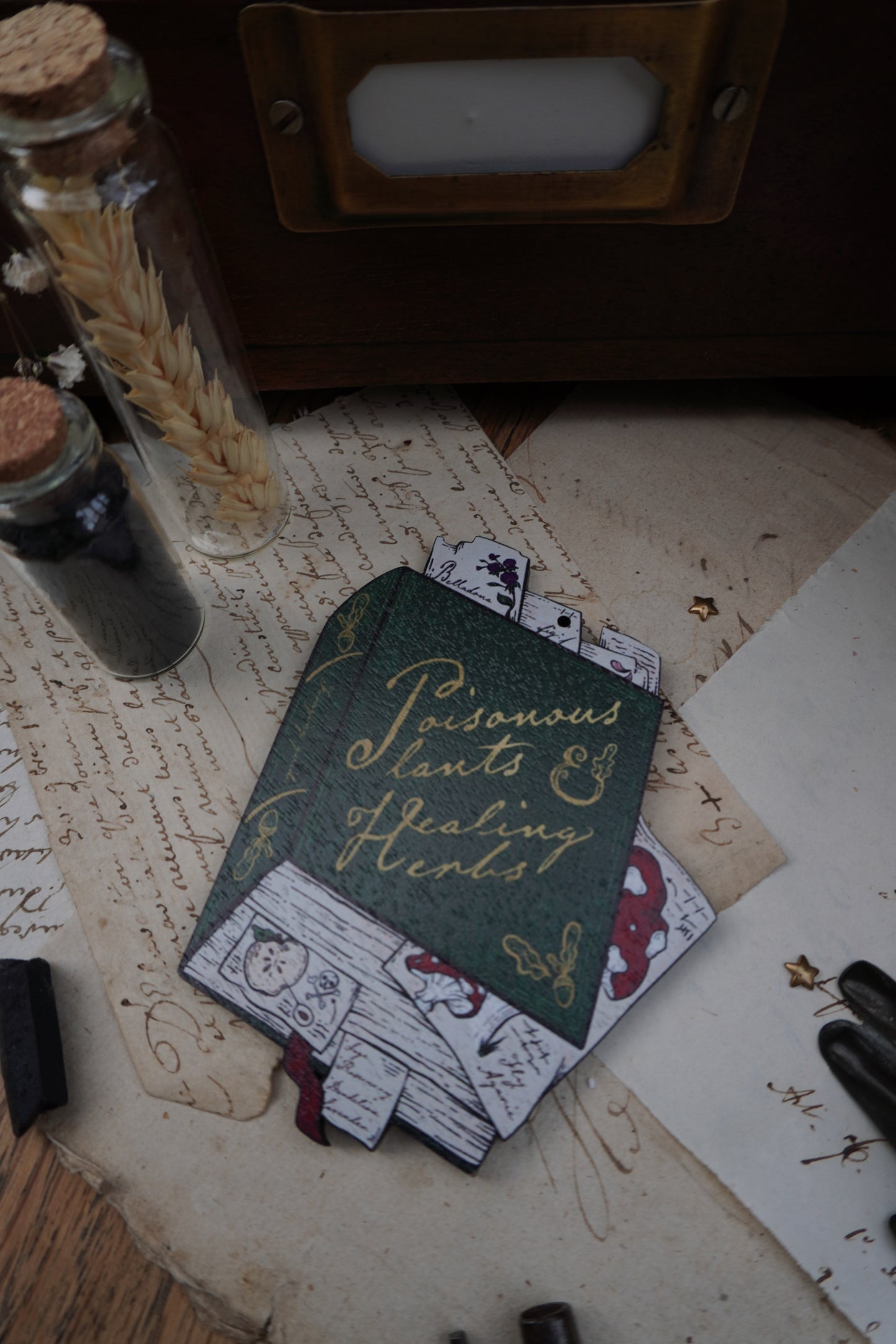 Wooden ornament | Poisonous Plants book