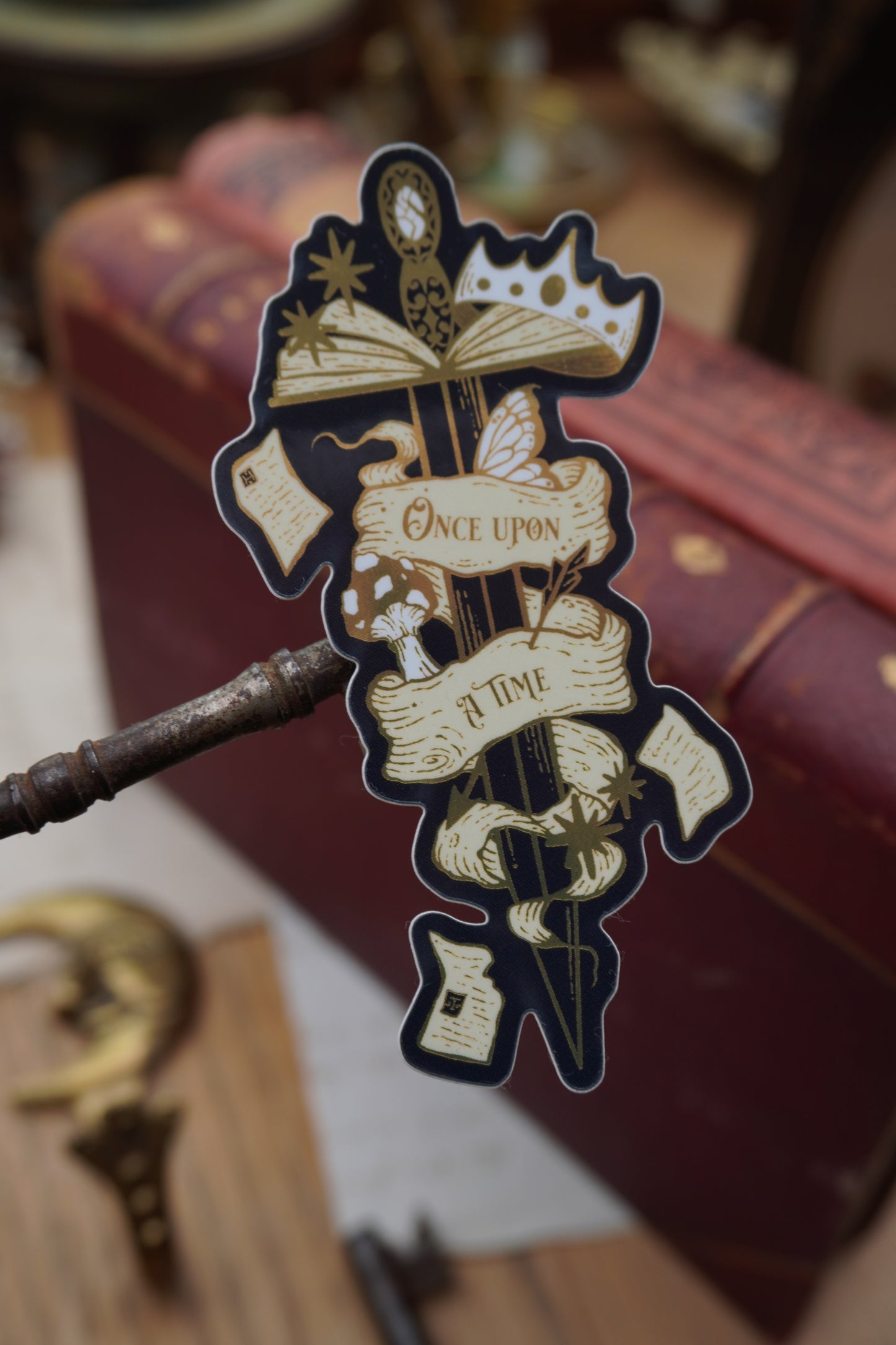 Once Upon a Time sticker | Gold Mirror details