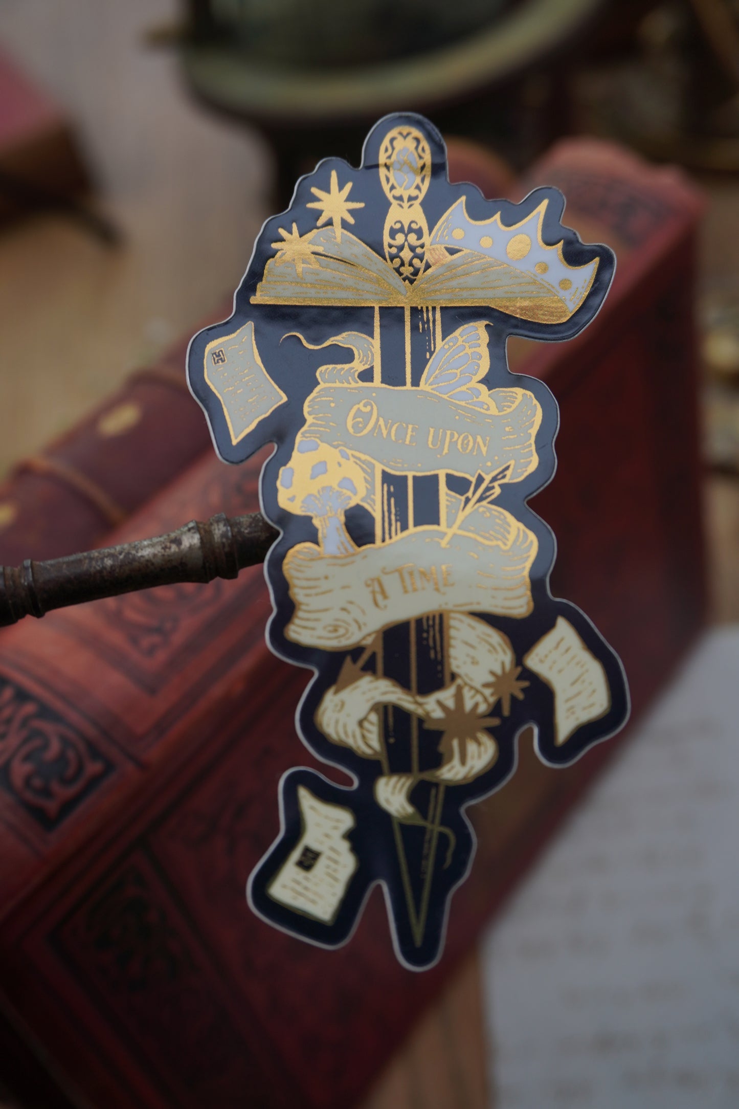 Once Upon a Time sticker | Gold Mirror details