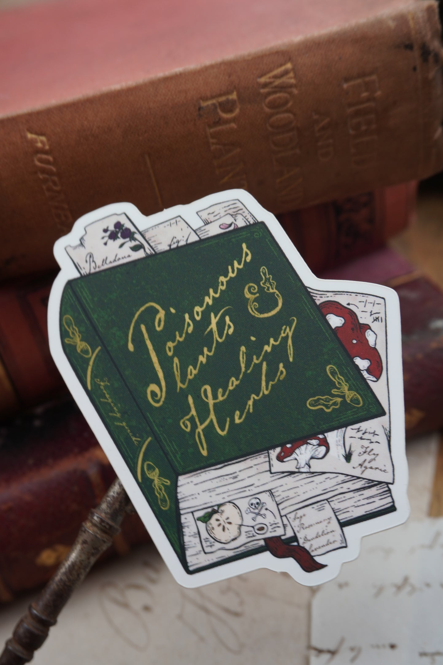 Herbologist book sticker | Matte