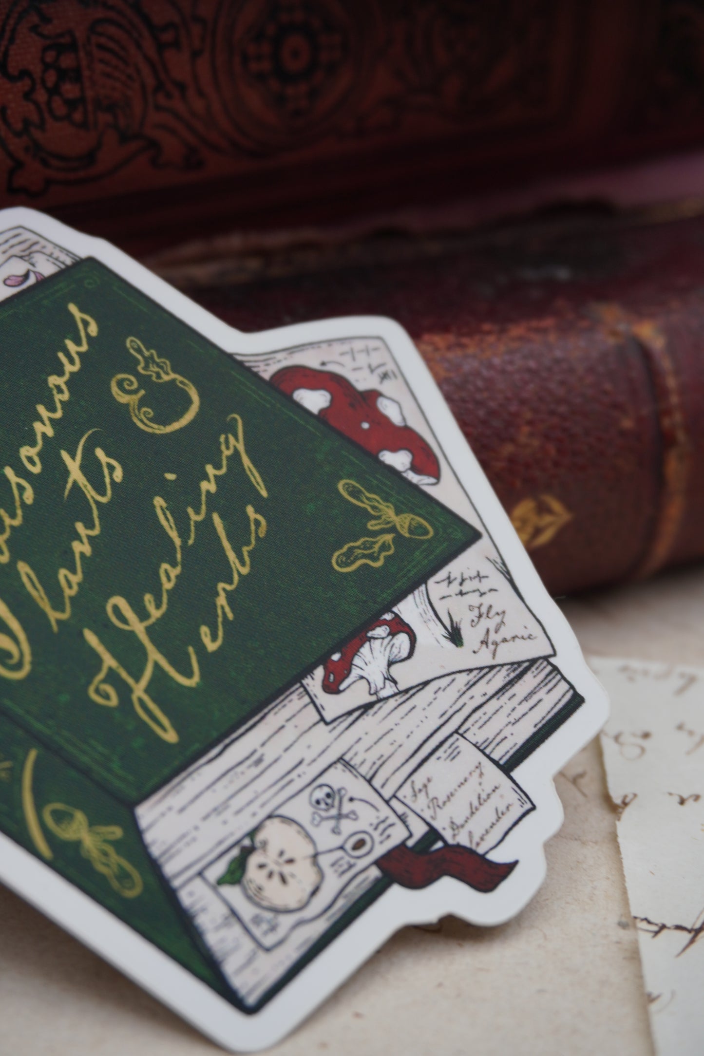 Herbologist book sticker | Matte