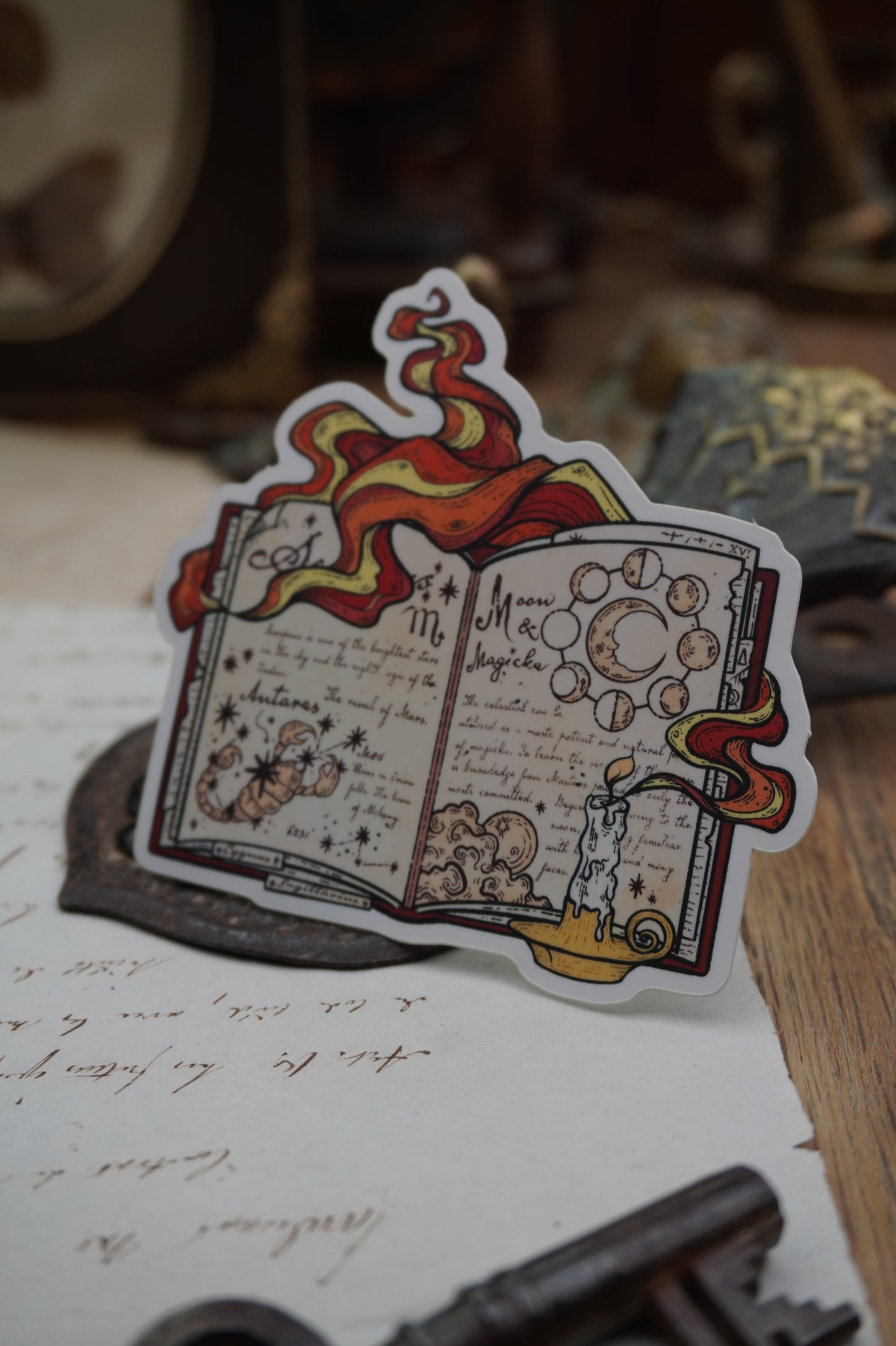 Celestial book sticker | Matte