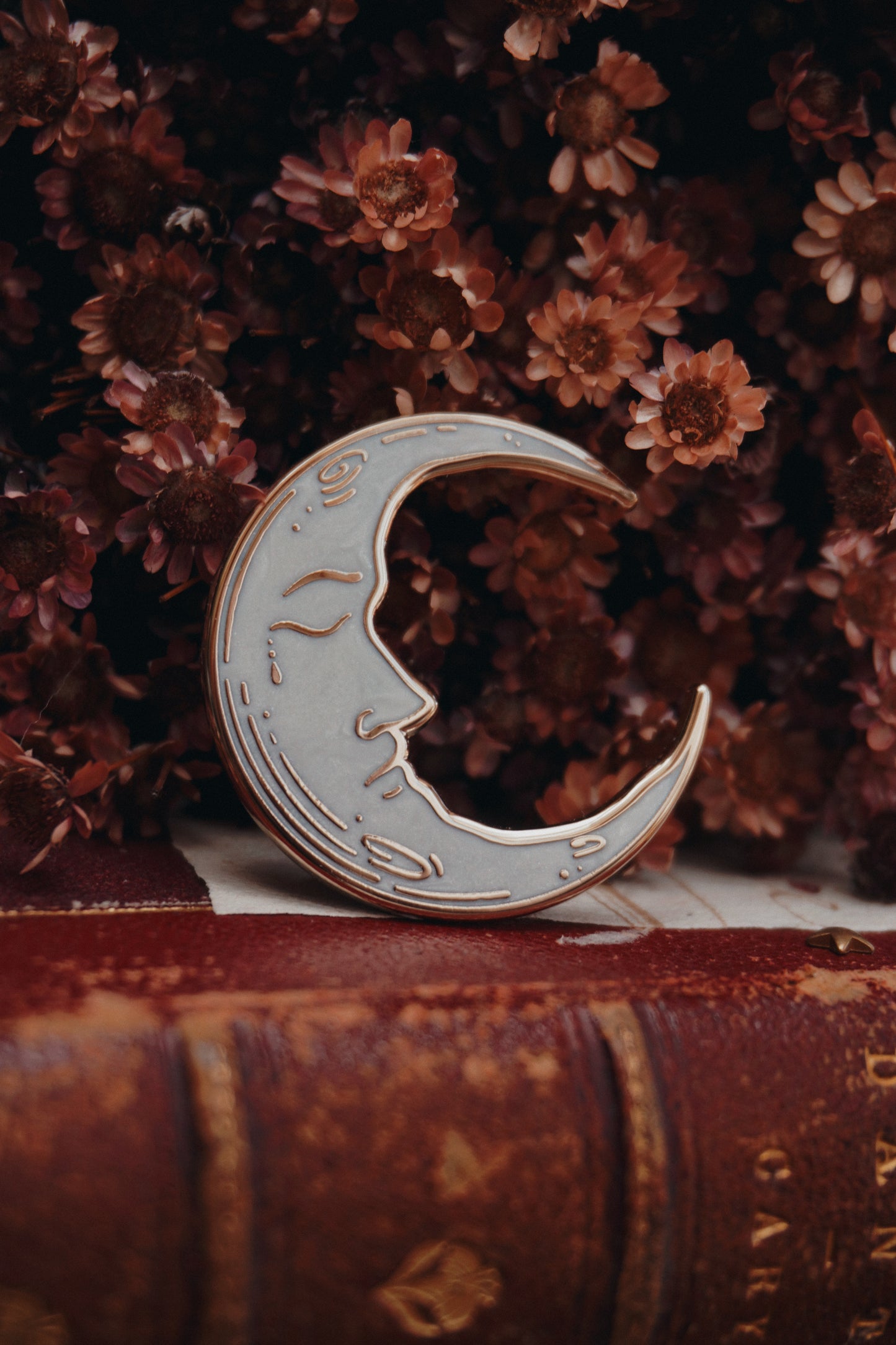 Man in the Moon Enamel Pin | LE Pearl Swirl