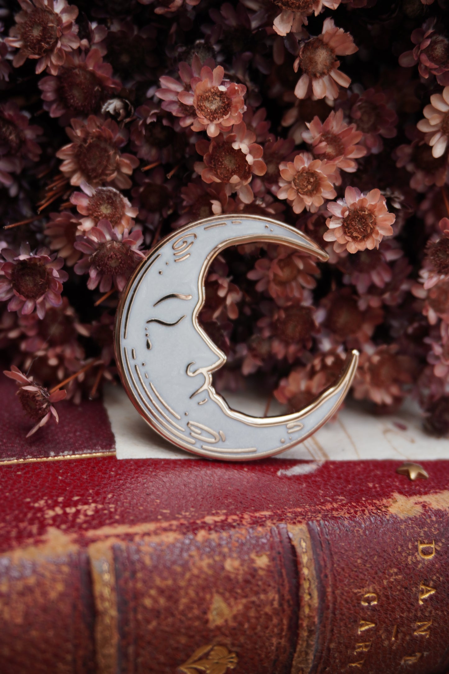 Man in the Moon Enamel Pin | LE Pearl Swirl