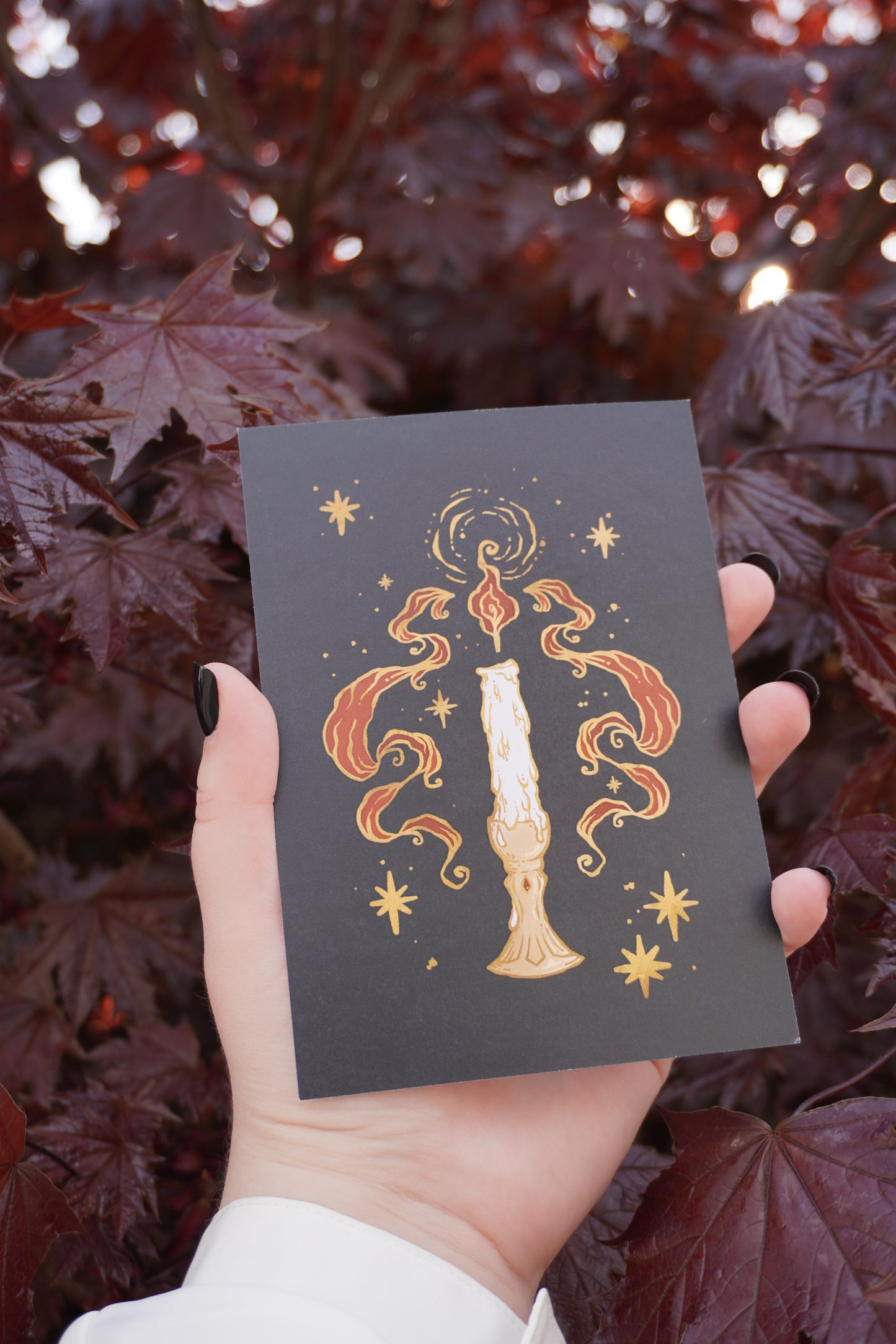 Candle Burning Postcard print | A6