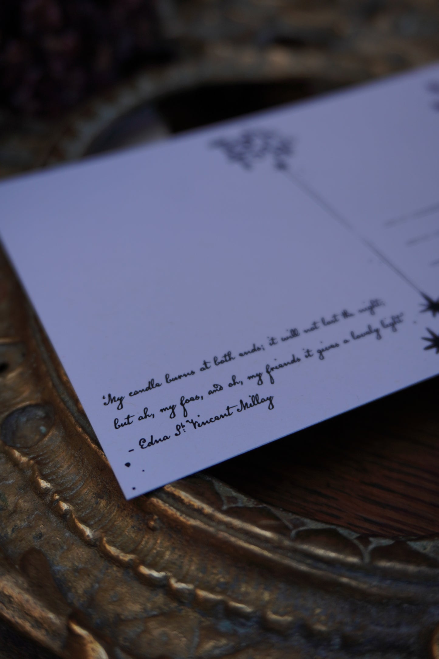 Candle Burning Postcard print | A6