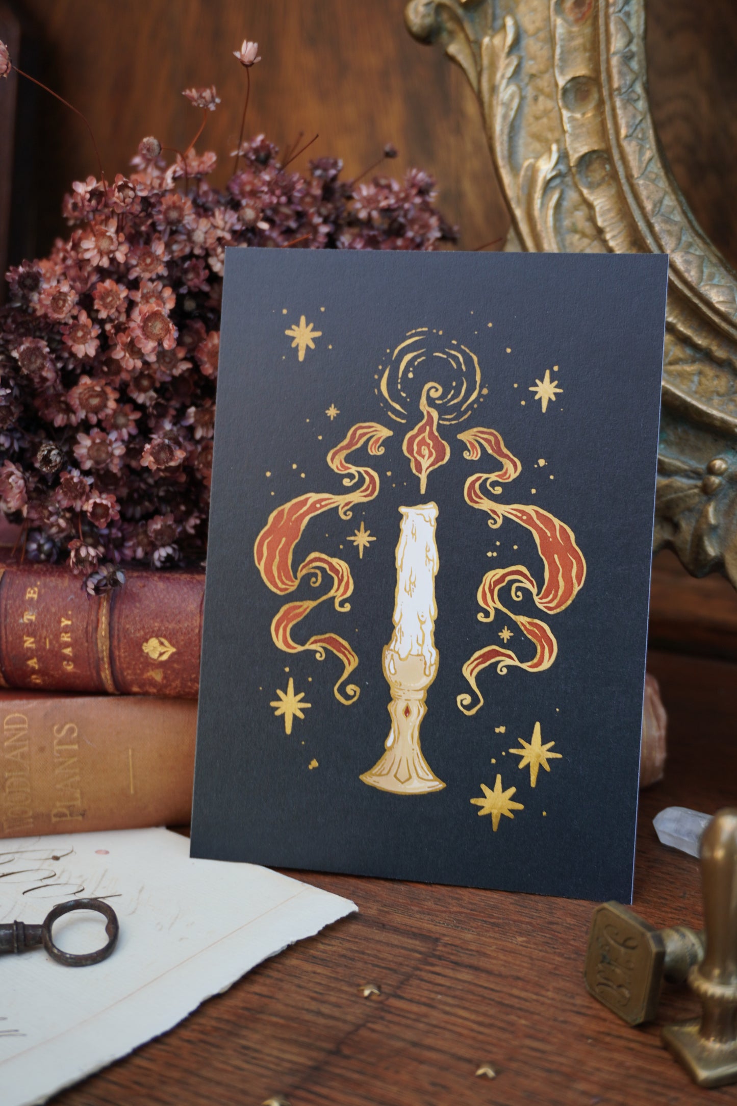 Candle Burning Postcard print | A6