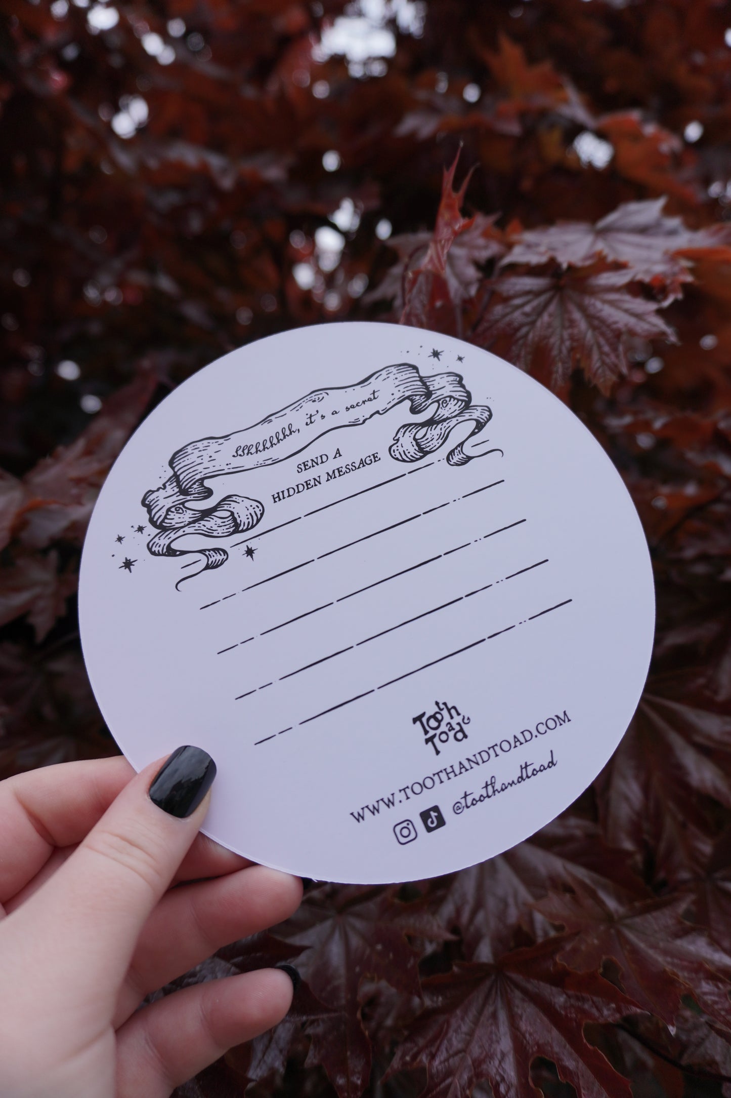 Medieval Moon circular foiled print | 148mm