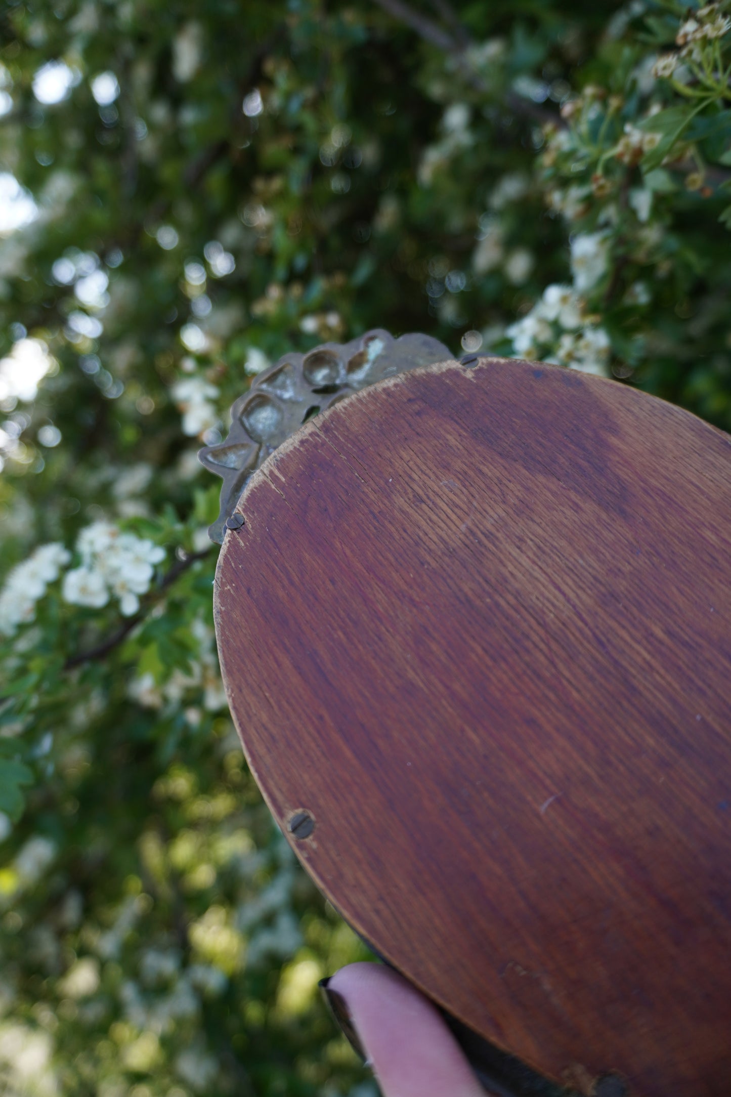 'Goddess' Brass Vanity Hand Mirror