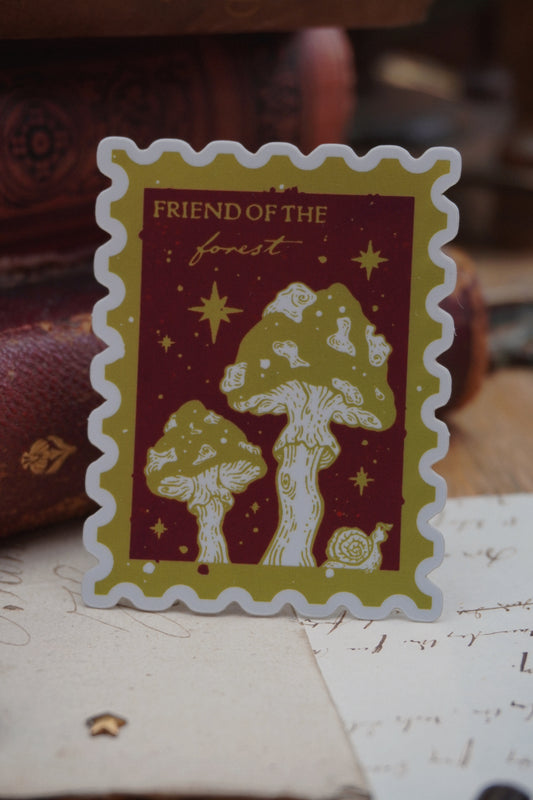 Friend of the Forest stamp sticker | Holographic Matte