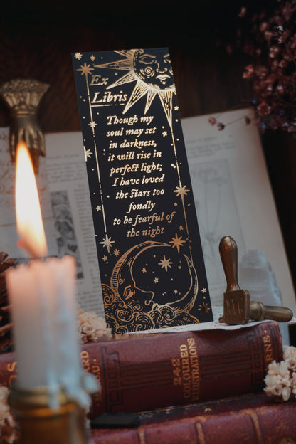 Celestial Bookmark | double sided gold foil