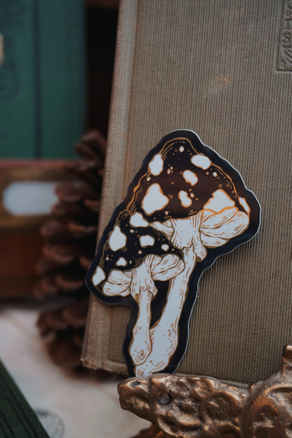 Mushrooms sticker | Gold Mirror details