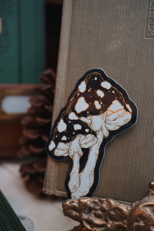 Mushrooms sticker | Gold Mirror details