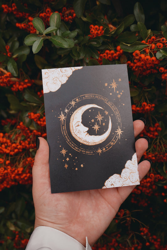 Medieval Moon Celestial Postcard print | A6