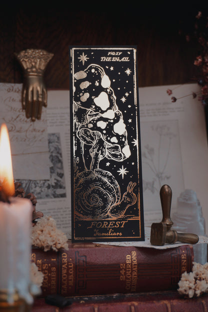 Forest Familiars bookmark | Double sided gold foil