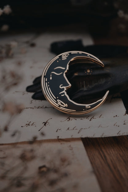 Man in the Moon Enamel Pin