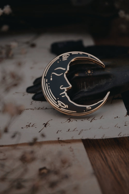 Man in the Moon Enamel Pin