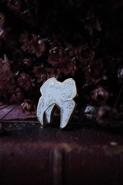 Tiny Tooth Enamel Pin