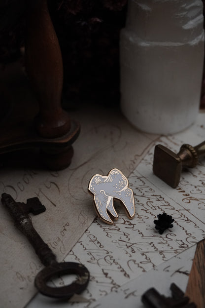Tiny Tooth Enamel Pin