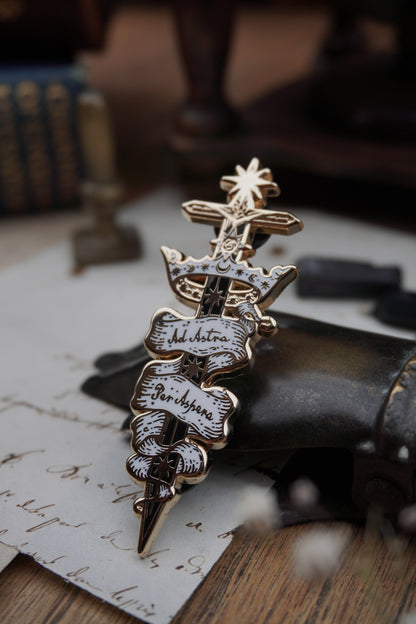 Ad Astra Per Aspera Enamel Pin
