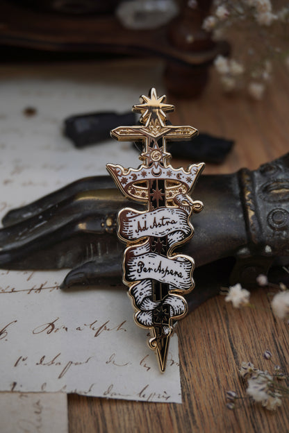 Ad Astra Per Aspera Enamel Pin
