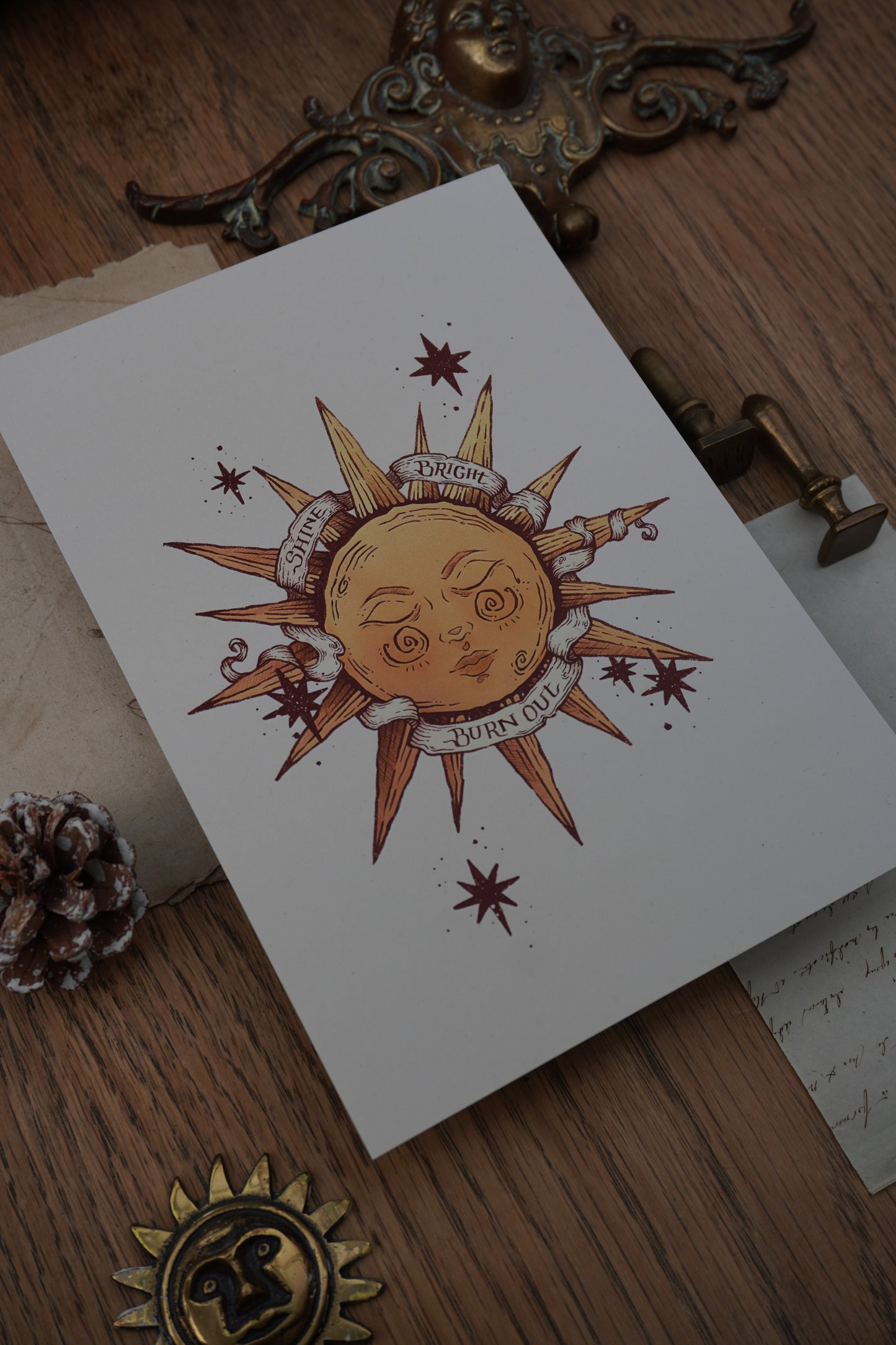 Shine Bright, Burn Out Art print | A5