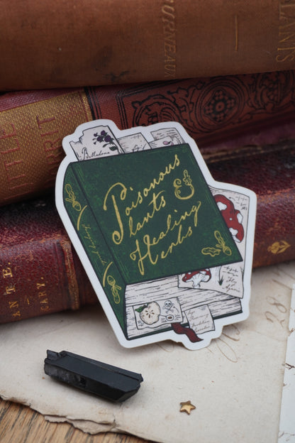 Herbologist book sticker | Matte