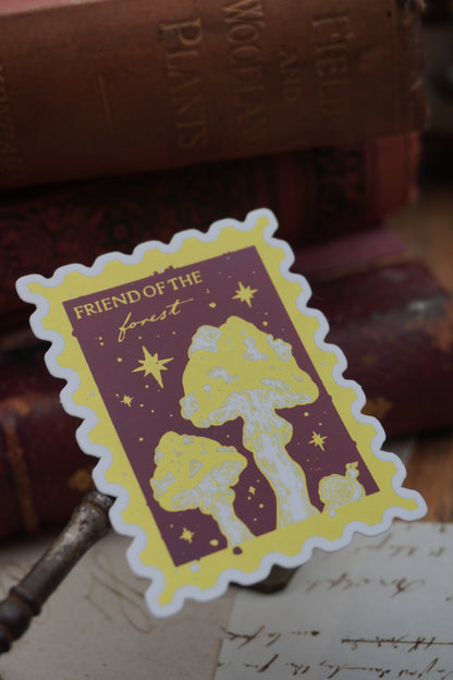 Friend of the Forest stamp sticker | Holographic Matte