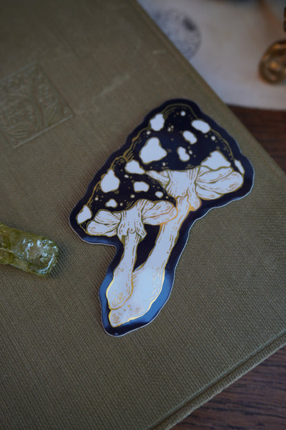 Mushrooms sticker | Gold Mirror details