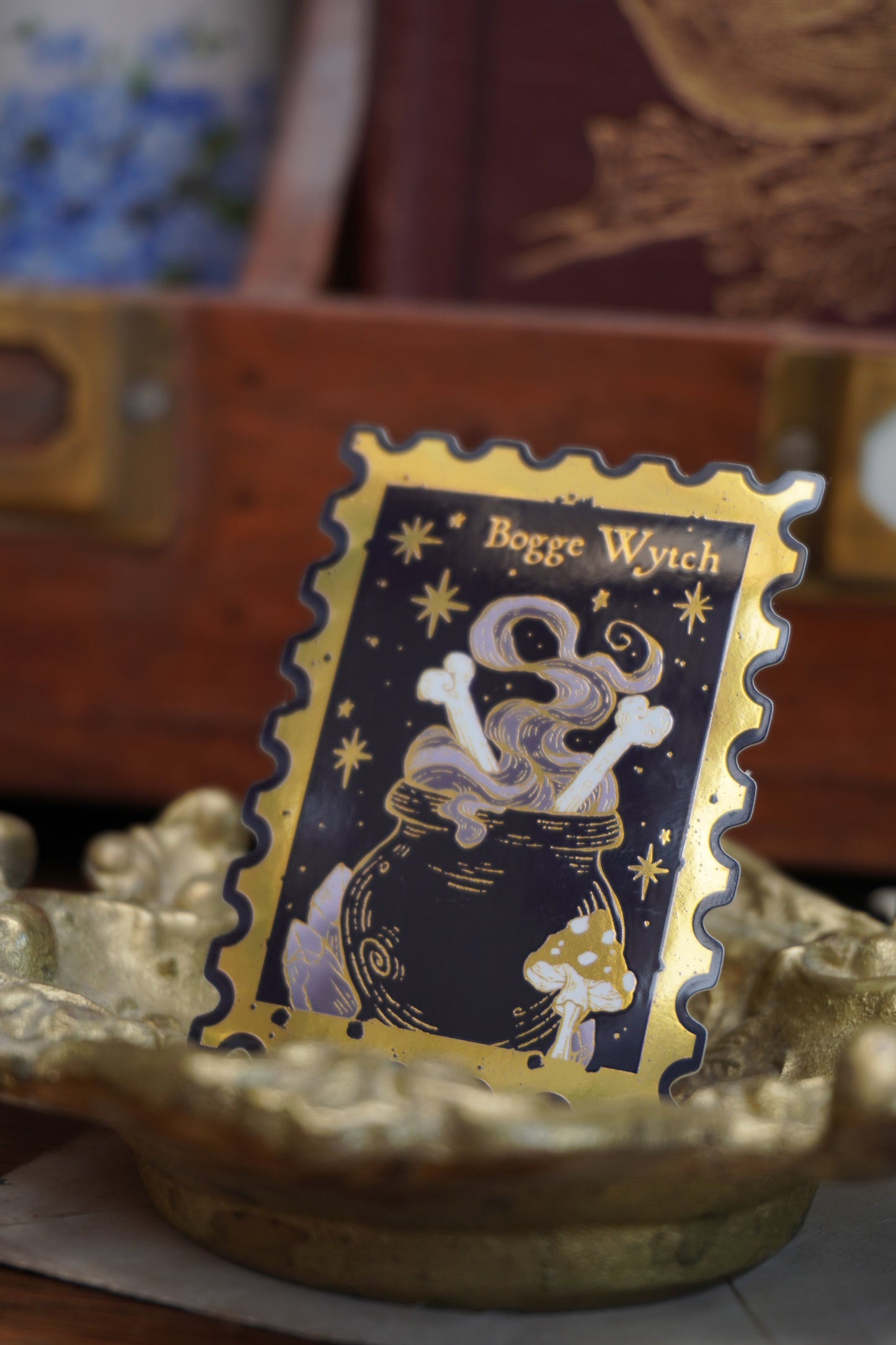 Bogge Wytch Stamp sticker | Gold Mirror details