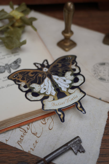 Actias Noctis the Moonlight Moth sticker | Gold Mirror details