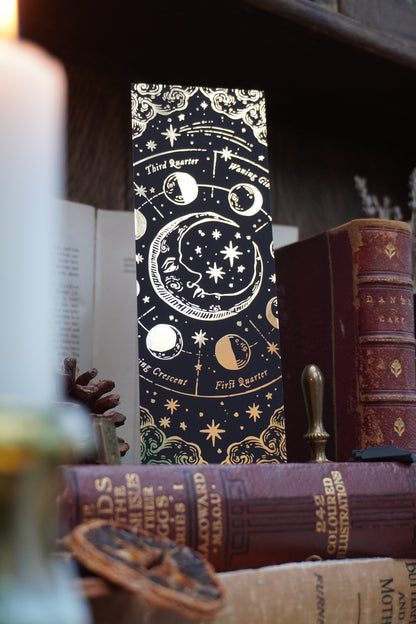 Celestial Bookmark | double sided gold foil