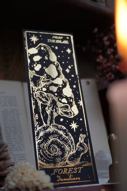 Forest Familiars bookmark | Double sided gold foil