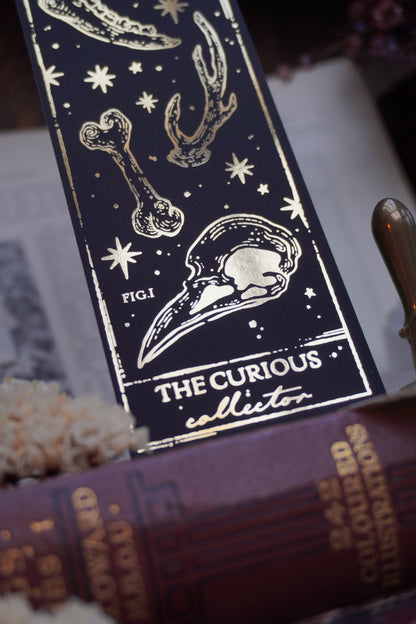 The Curious Collector & Memento Mori bookmark | Double sided gold foil