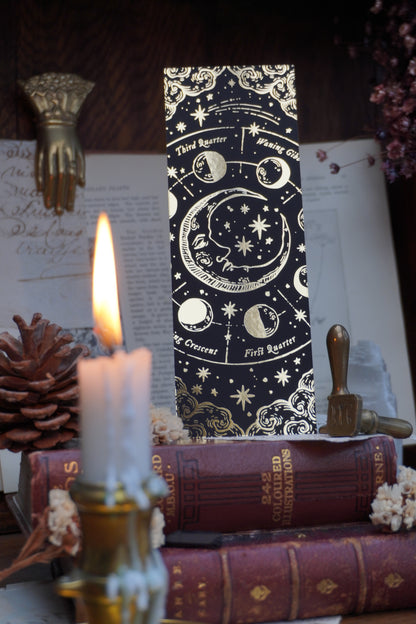 Celestial Bookmark | double sided gold foil