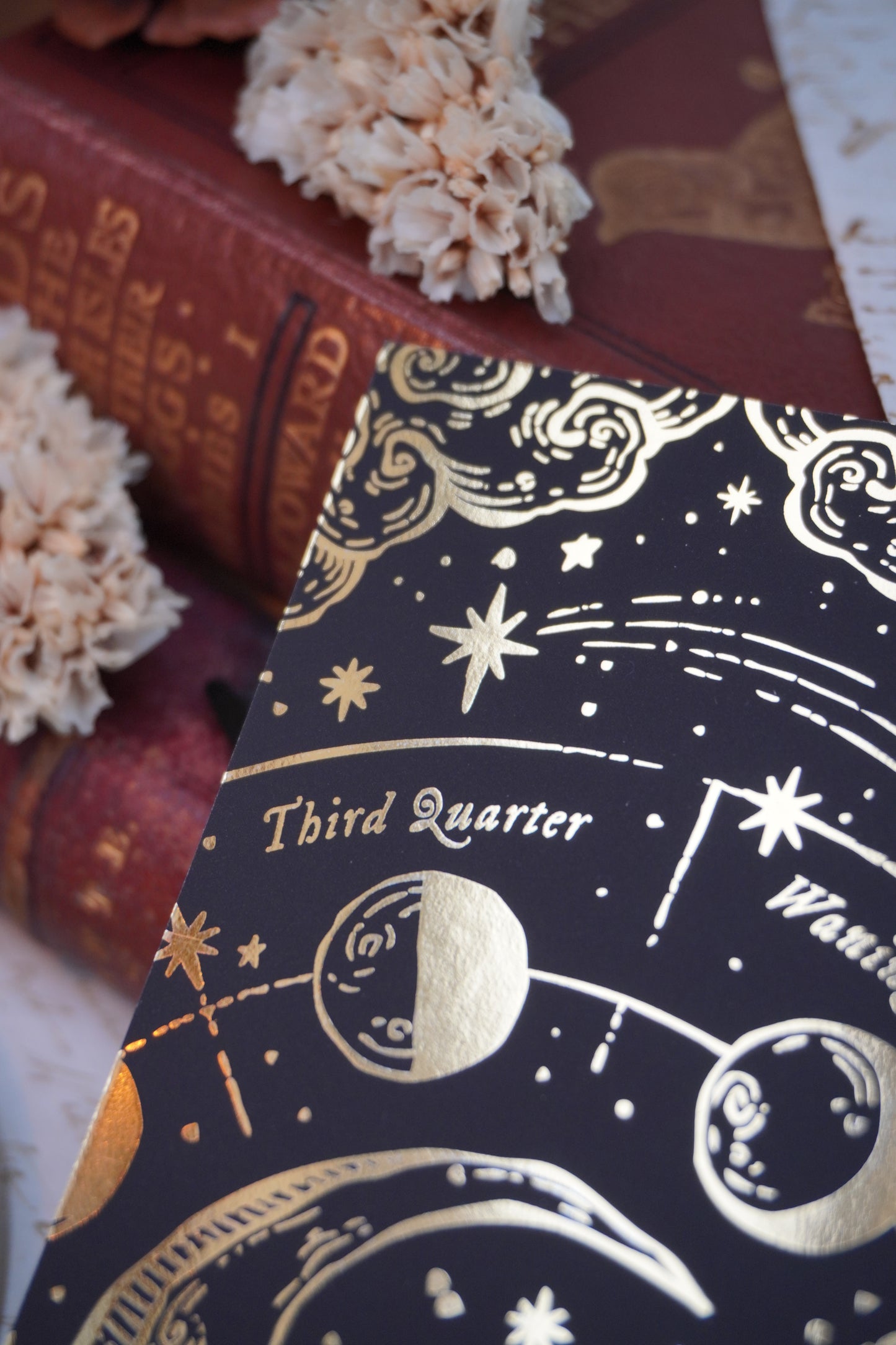 Celestial Bookmark | double sided gold foil