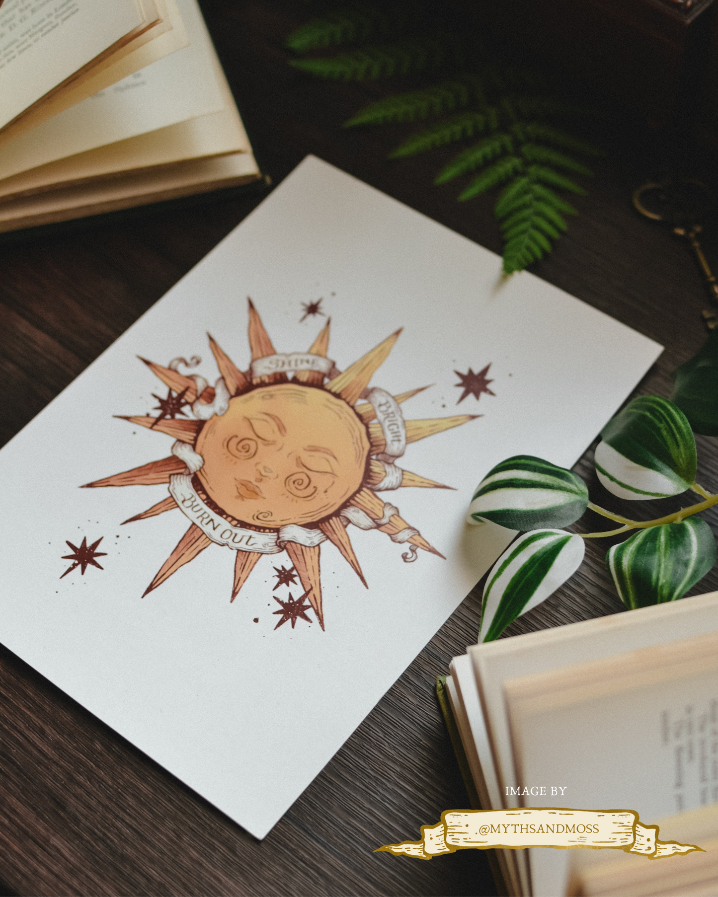 Shine Bright, Burn Out Art print | A5