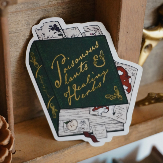 Herbologist book sticker | Matte