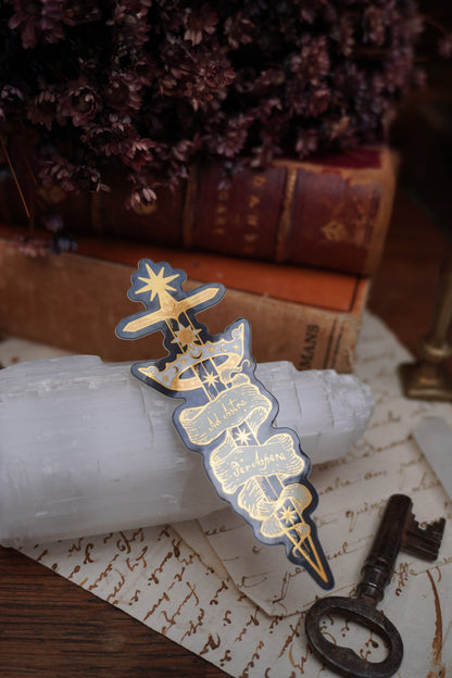 Ad Astra Per Aspera sticker | Gold Mirror details