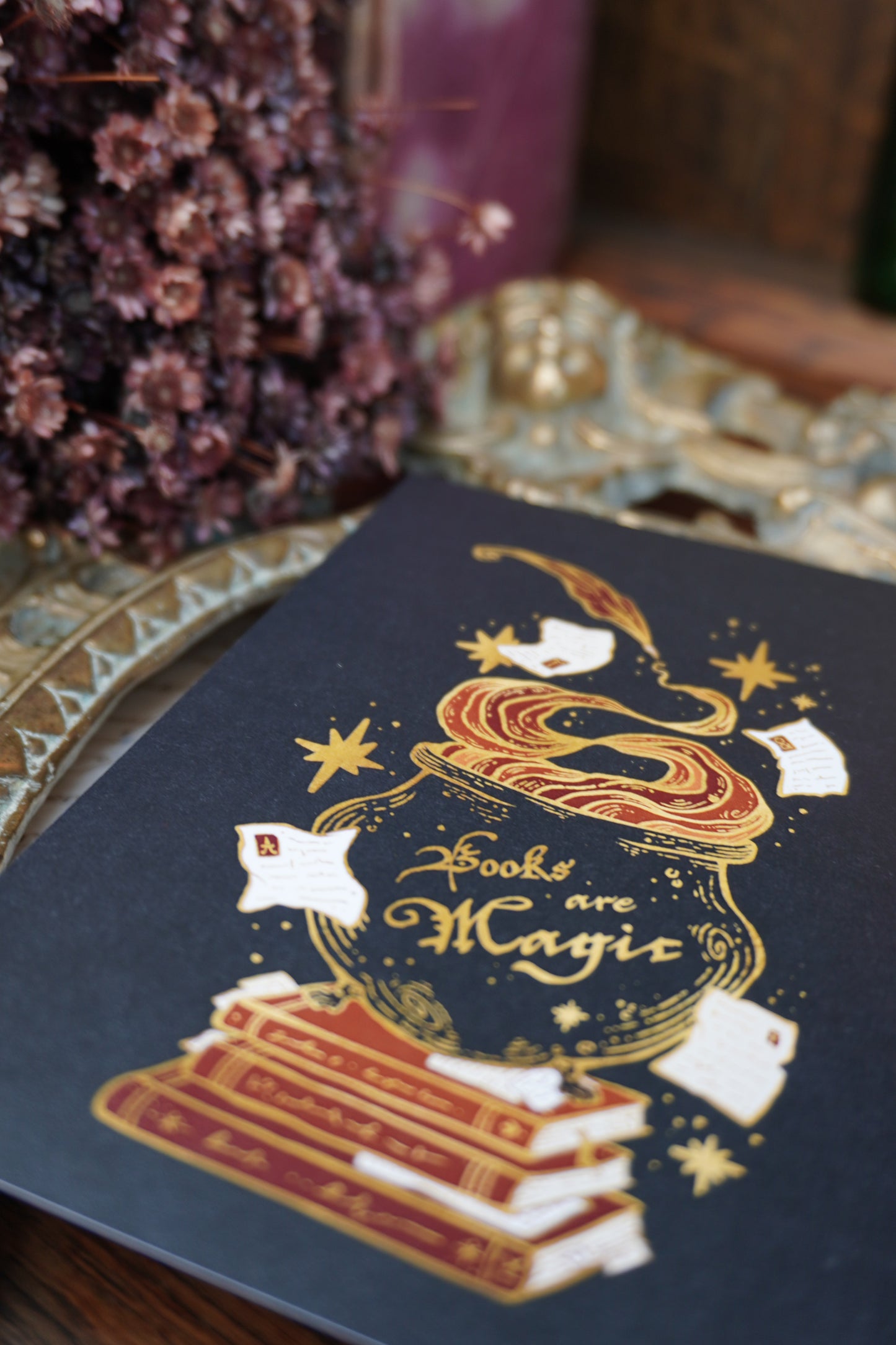 Books are Magic Post card print | A6