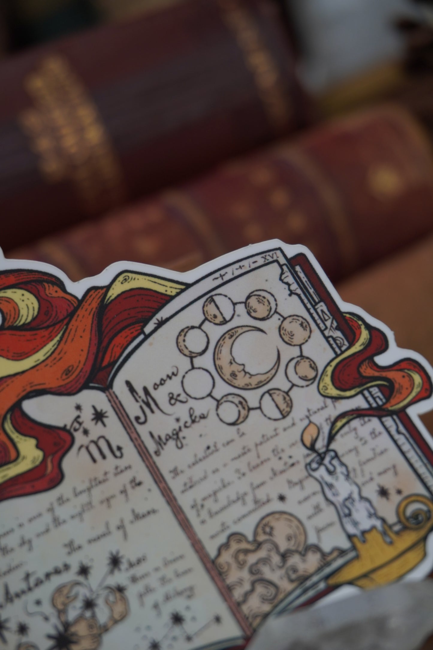Celestial book sticker | Matte