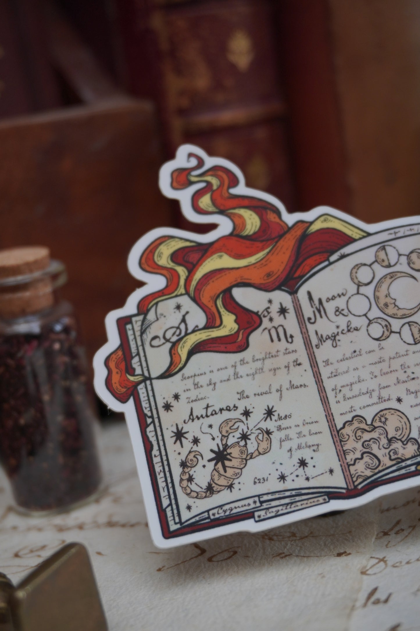 Celestial book sticker | Matte