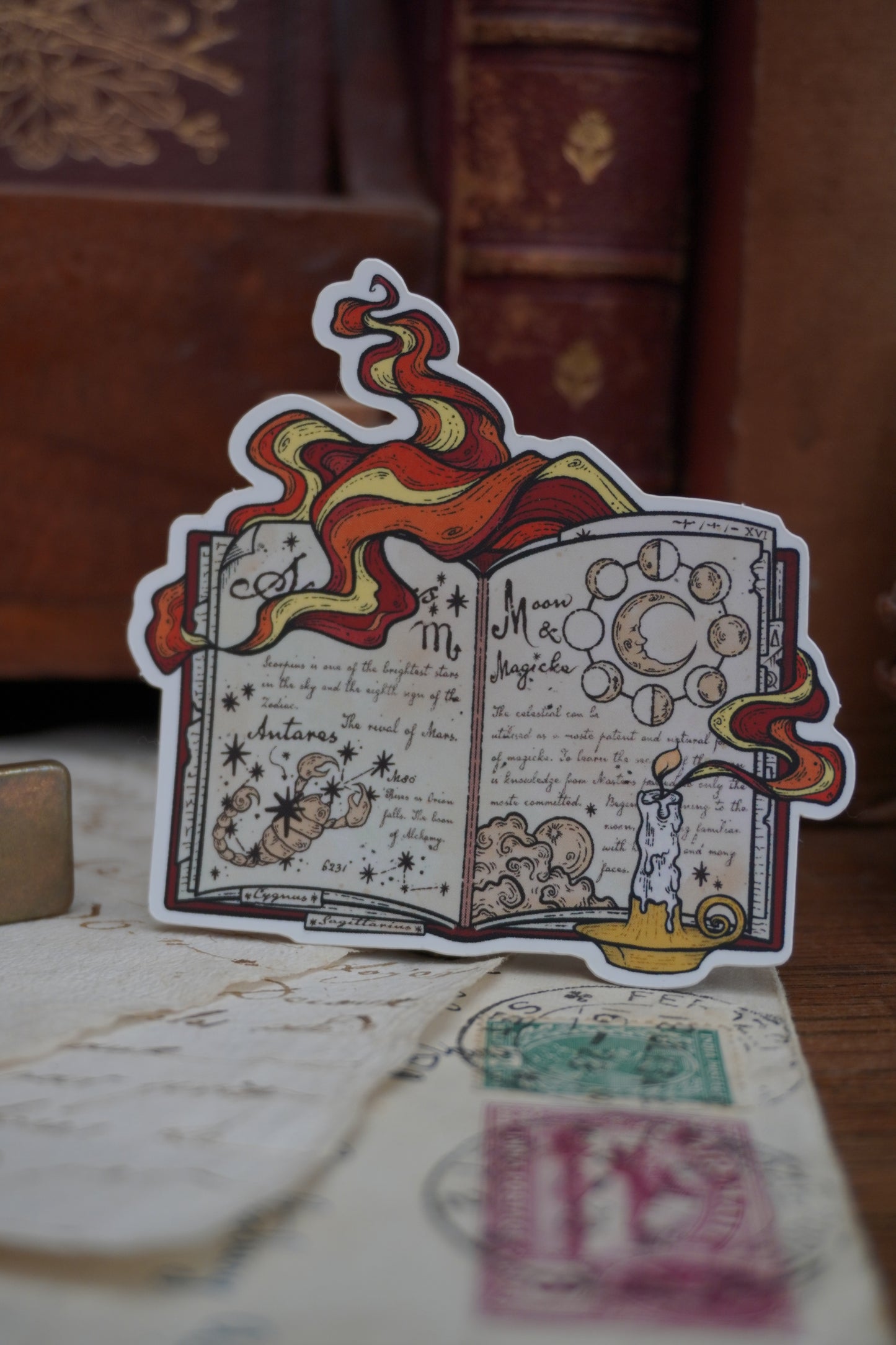 Celestial book sticker | Matte