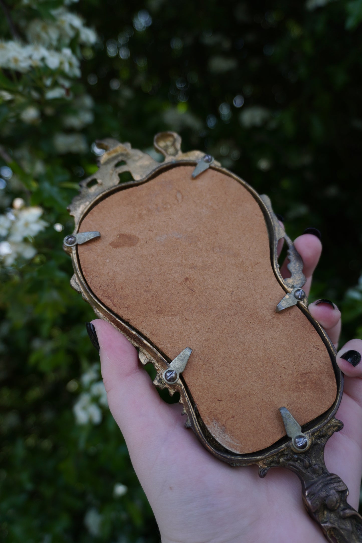 'Enchanting' Brass Vanity Hand Mirror | Discounted