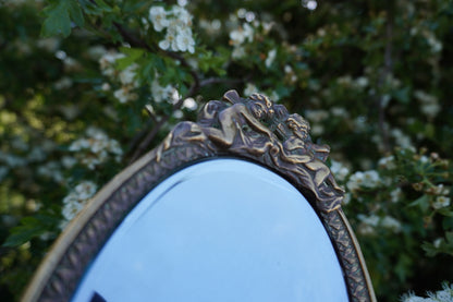 'Goddess' Brass Vanity Hand Mirror