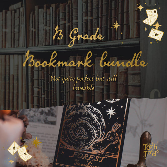 B grade: gold foil, double sided bookmark bundle